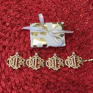 Christian Dior monogrammed rhinestone bracelet